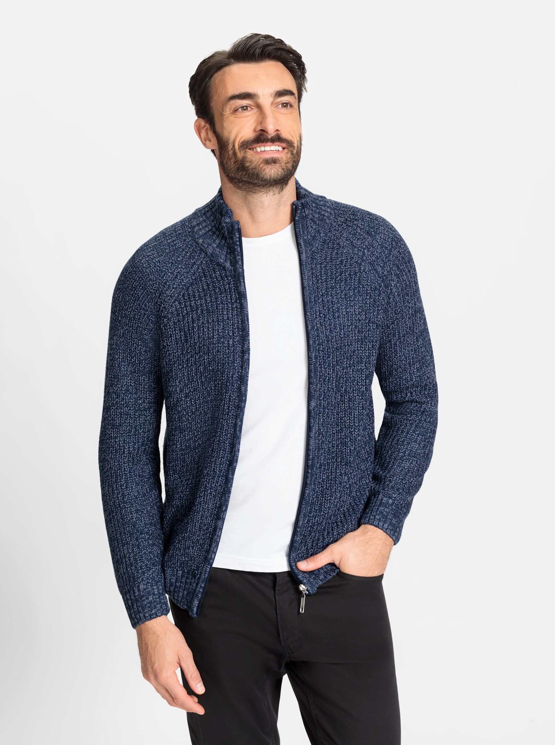 Strickjacke Strickjacke Langarm Perlfang