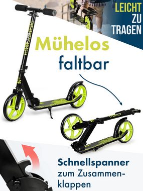 DAUM Cityroller Klappbarer, Höhenverstellbarer Scooter Kinder und Erwachsene bis 100kg