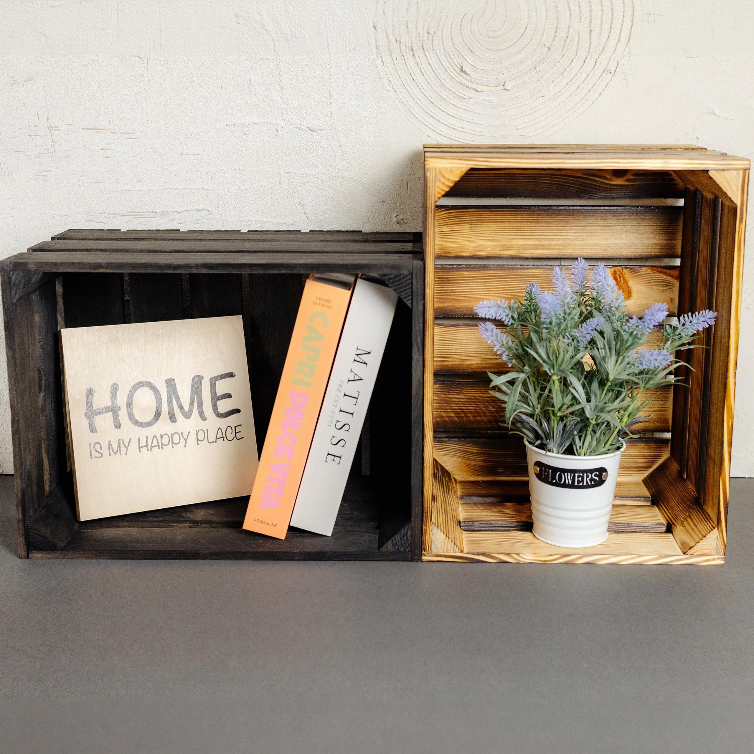 Creative Deco Holzkiste Kiste Holz Deko Holzkiste, Obstkiste Weinkisten Apfelkiste – Bild 5 von 5