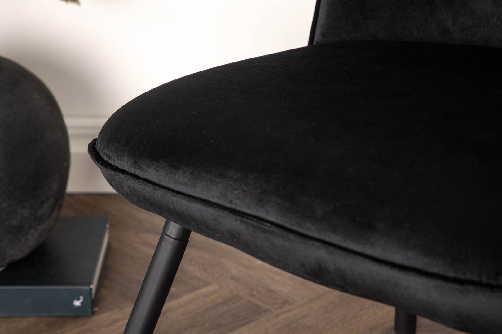 Relaxsessel schwarz. (1-St) Sessel ebuy24 Polar velour