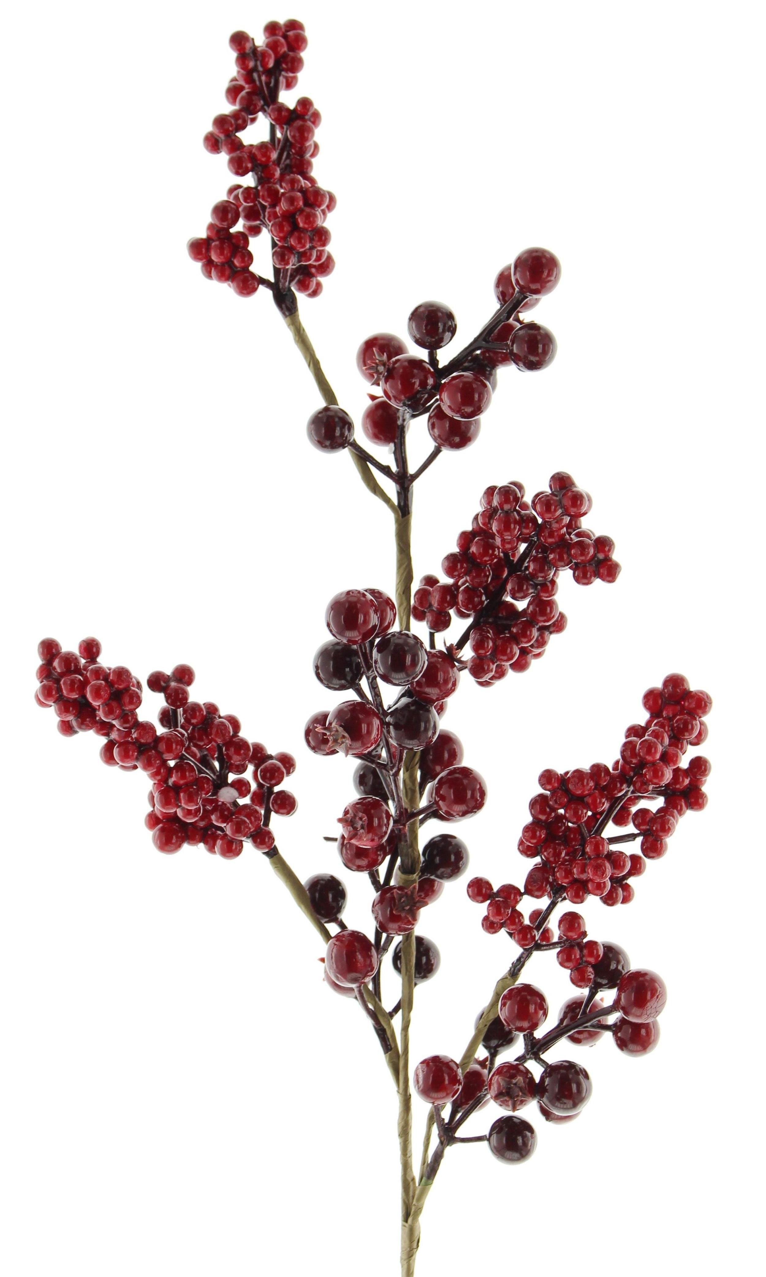 Kunstblume Deko-Zweig "Rote Beeren"