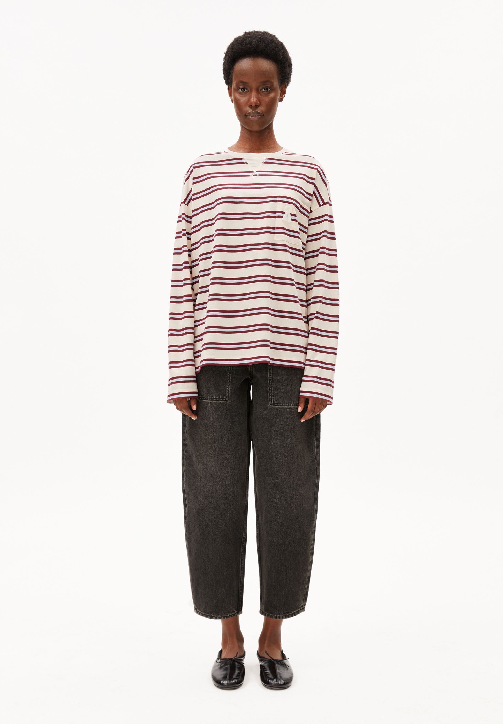 Armedangels Longsleeve ICONIC Å FIETAA STRIPE Oversized Fit