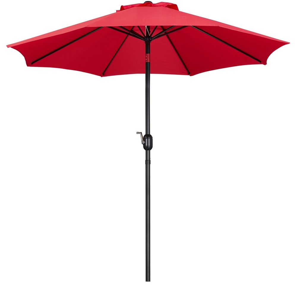 Yaheetech Sonnenschirm ∅ 222,5/261/294/326,5 cm, Gartenschirm mit Kurbel, Neigbar, UV Schutz 50+