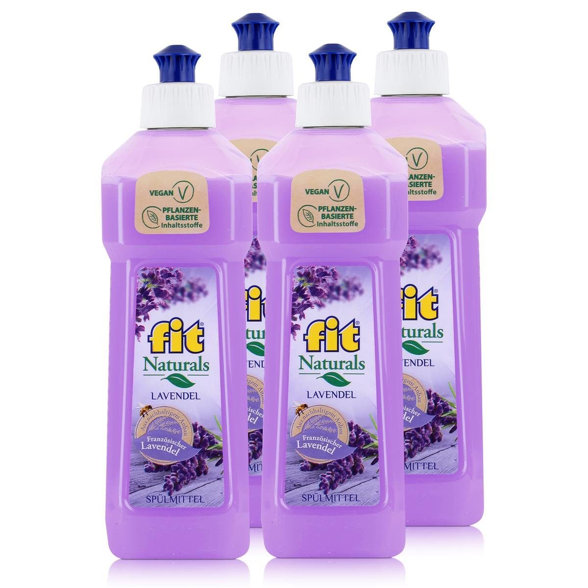 Naturals - Geschirrspülmittel Lavendel Französischer (4er FIT fit P Lavendel 500ml Spülmittel