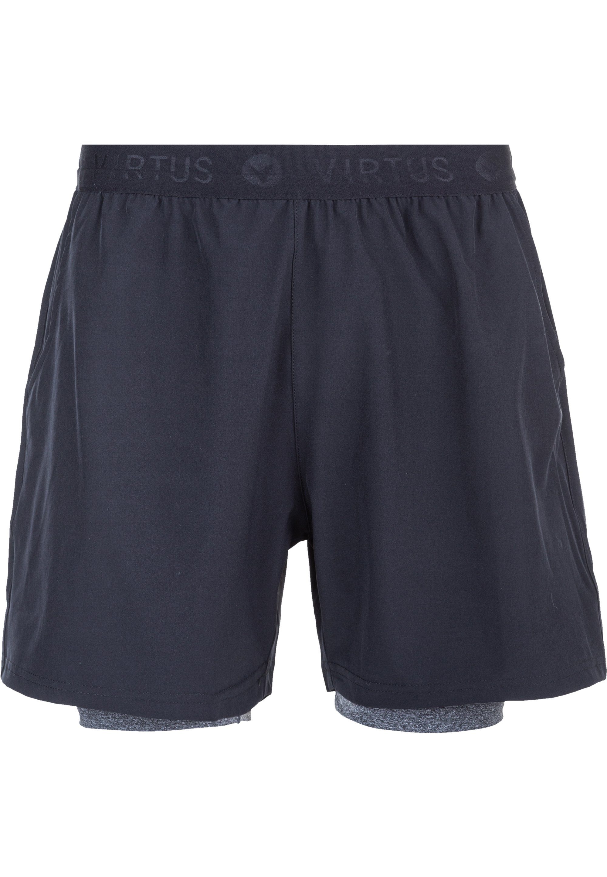 Virtus Shorts mit innenliegender Funktionstights schwarz-schwarz