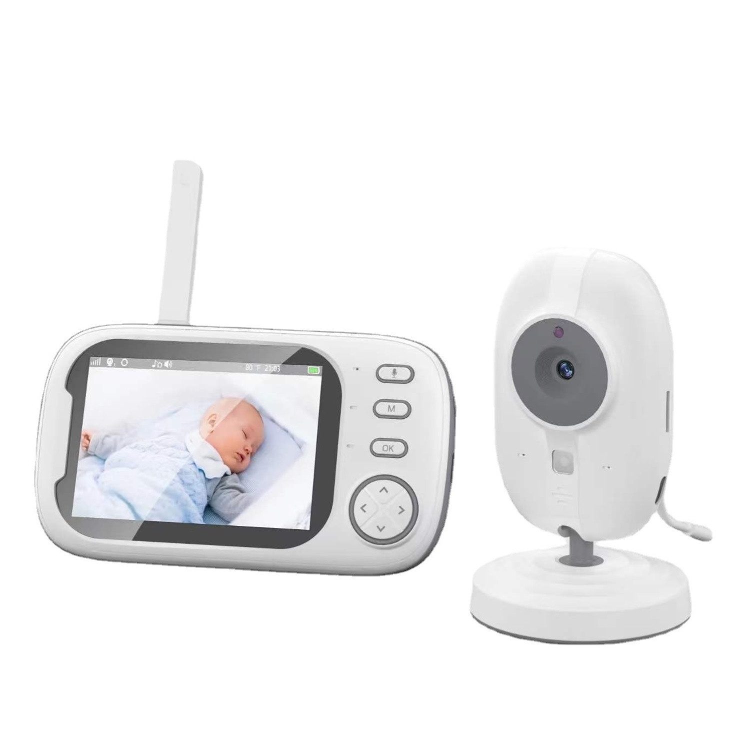 Smart Home Kamera HD-Babyphone, 3,5-Zoll-Bildschirm, bidirektionaler Dialog
