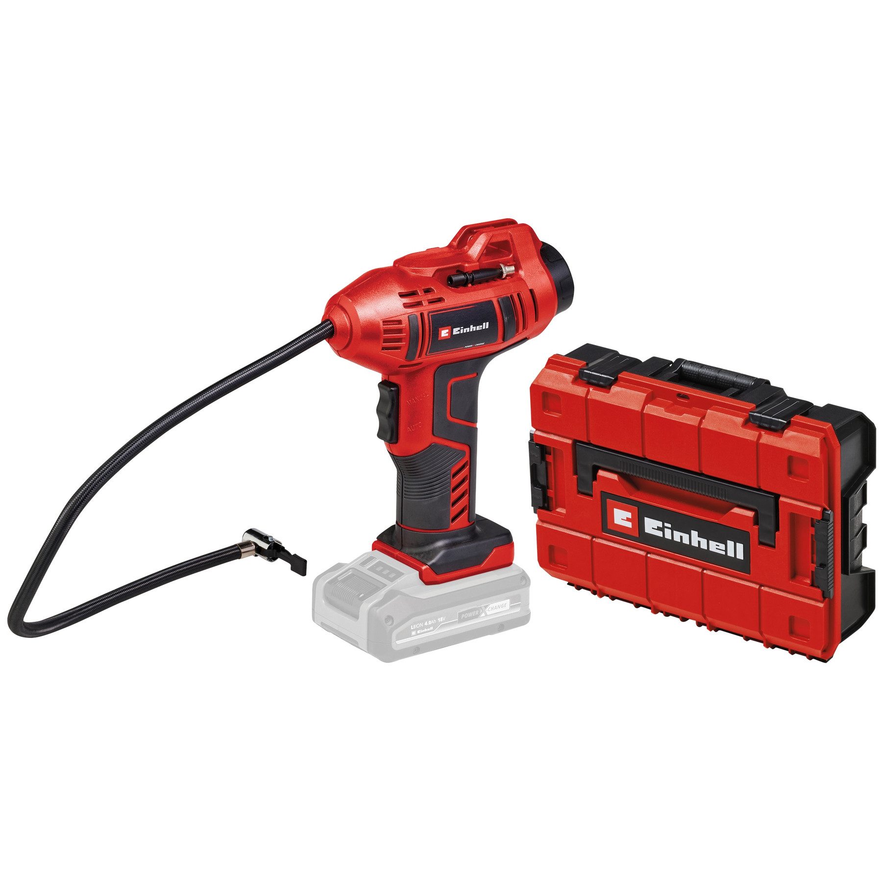 Einhell Akku-Handkompressor EINHELL Akku-Autokompressor CE-CC 18 Li - Solo + Systemkoffer E-Case