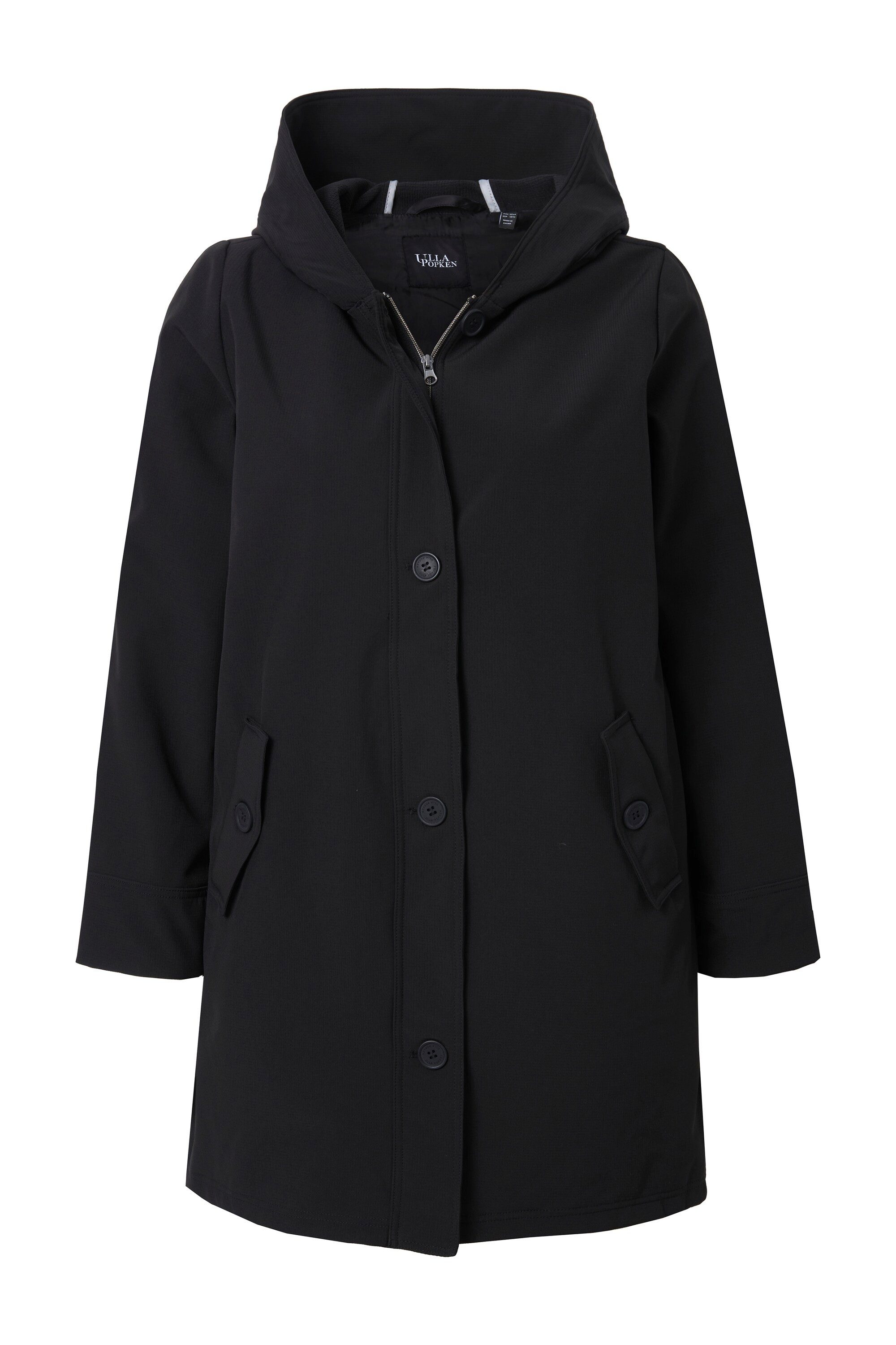 Ulla Popken Wintermantel HYPRAR Softshell-Mantel wasserabweisend Kapuze günstig online kaufen
