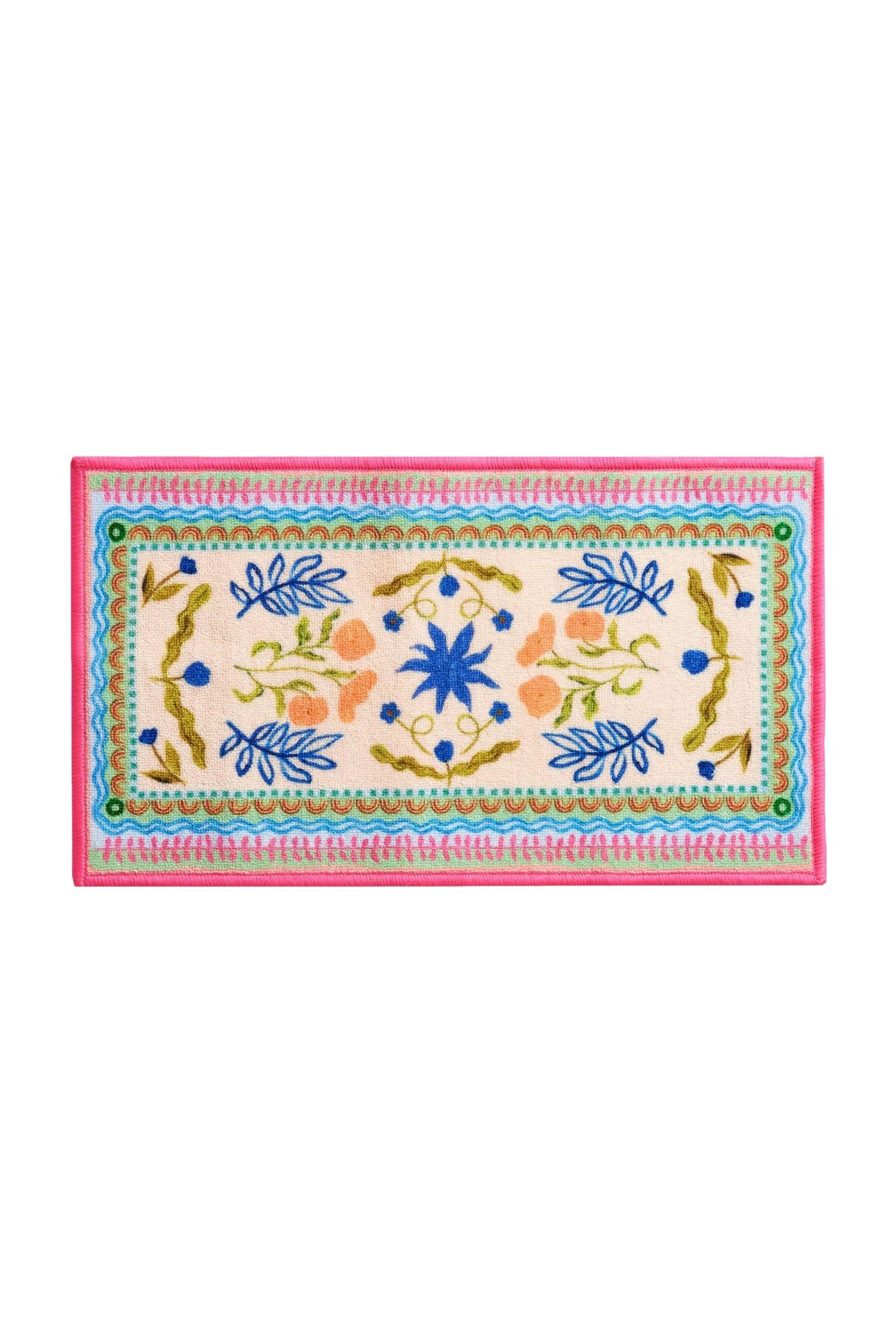 Next Fußmatte Waschbare Fußmatte mit hellem Blumendruck