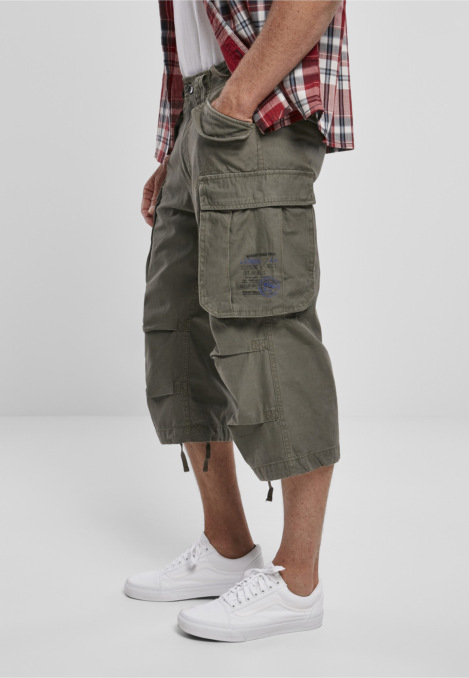 Brandit Stoffhose Brandit Herren Industry Vintage Cargo 3/4 Shorts (1-tlg)