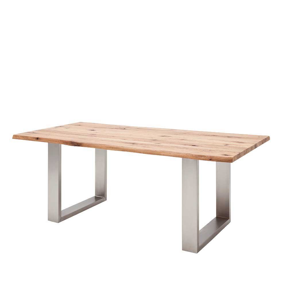 Baumkantentisch aus Massivholz, mit Pharao24 Baumkante Grosky,