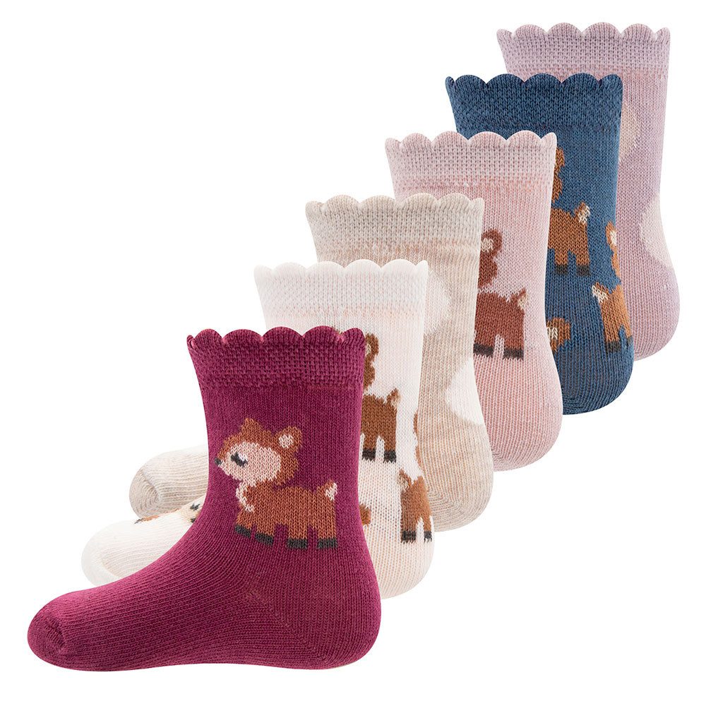Ewers Socken Socken 6er-Set Rehkitz (6-Paar)