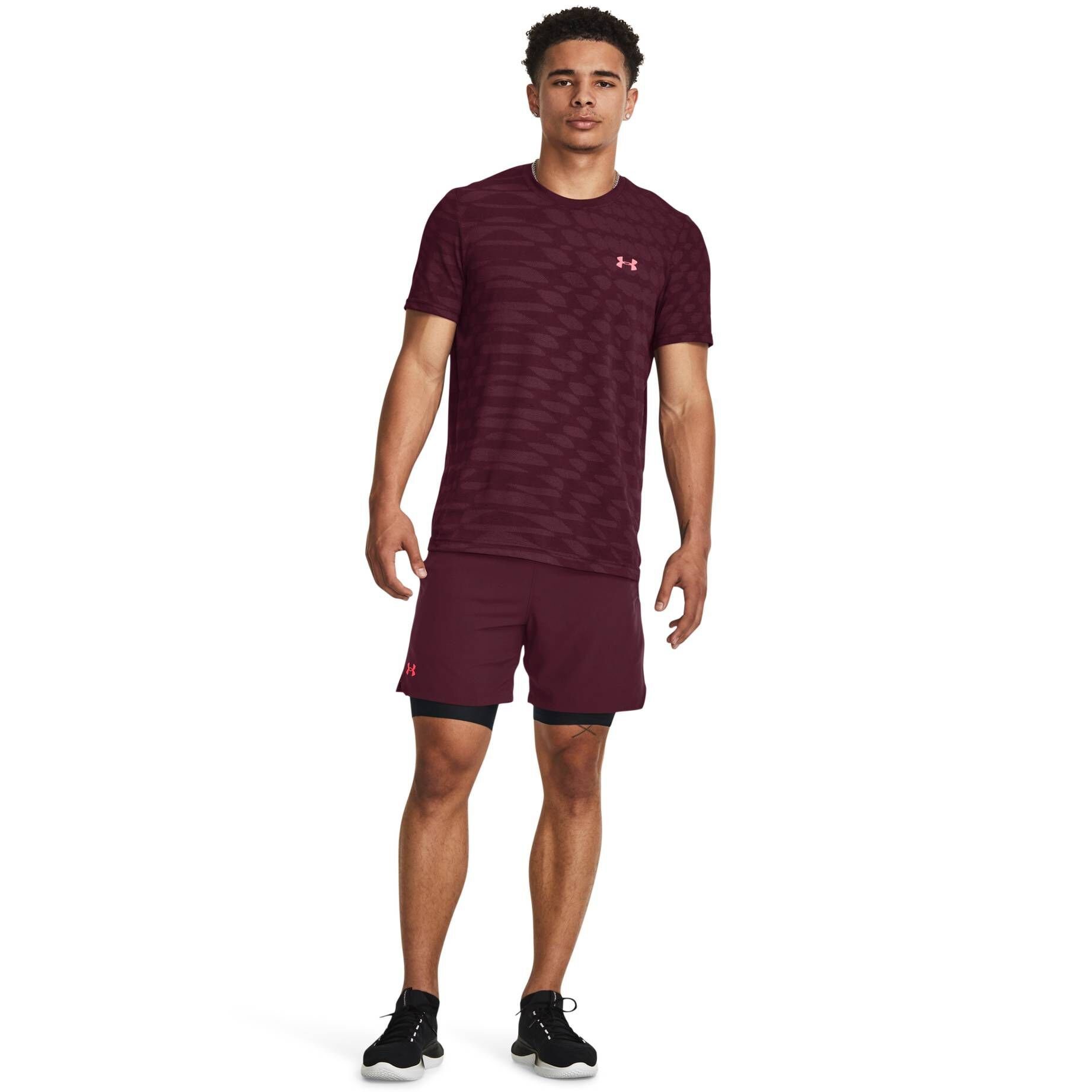 Trainingsshorts (899) Trainingsshorts Armour® Herren VANISH UA maroon (1-tlg) Under