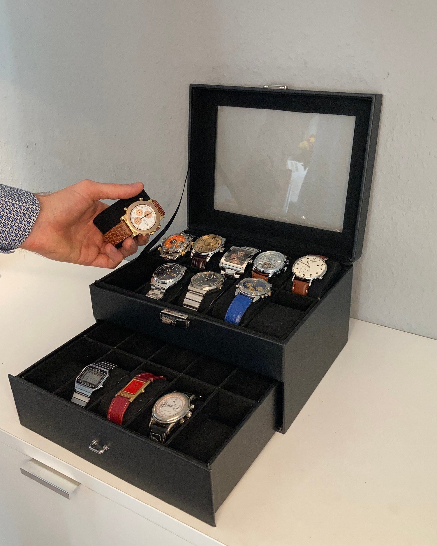 shelfmade Uhrenbox Uhren Aufbewahrungskiste Uhrenbox Uhrenkoffer günstig online kaufen
