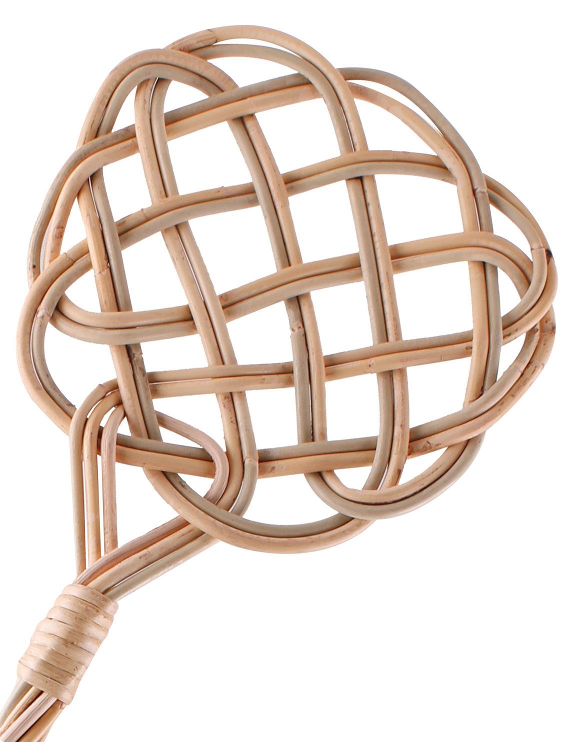 BigDean Teppichkehrer Teppichklopfer Rattan Handklopfer Teppich Klopfer Handmade, ., (Packung, 1-tlg., Teppichklopfer), 2 Fädig, Handgeflochte, Rattan – Bild 2 von 3