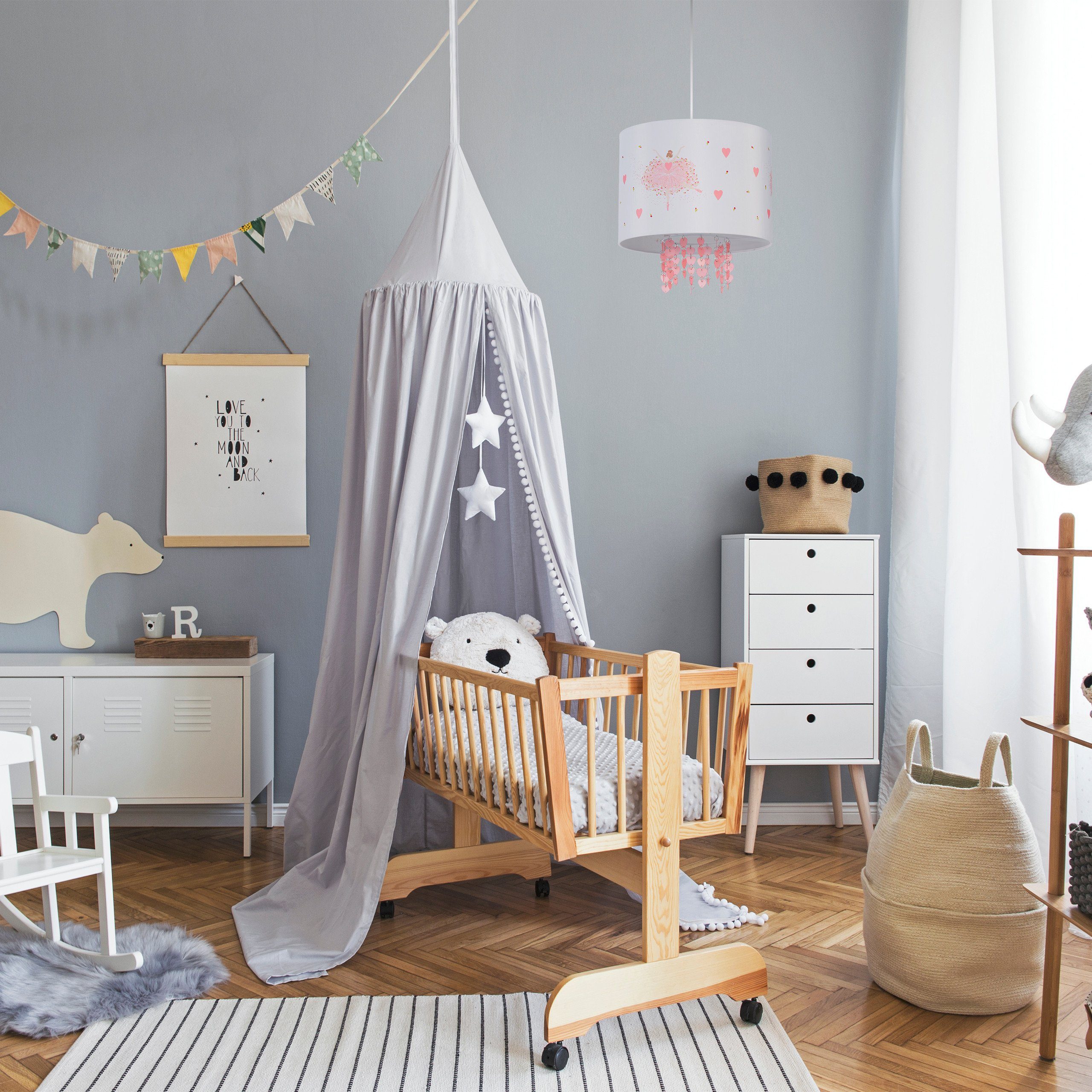 relaxdays Hängeleuchte Hängelampe Kinderzimmer Ballerina günstig online kaufen