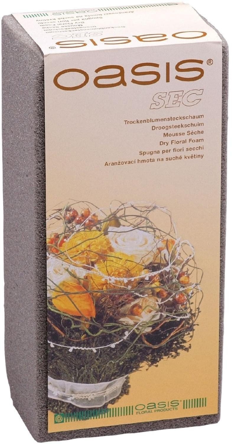 Oasis Bastelmoos OASIS® Steckschwamm Ziegel ADEJA grau, 23x11x8cm