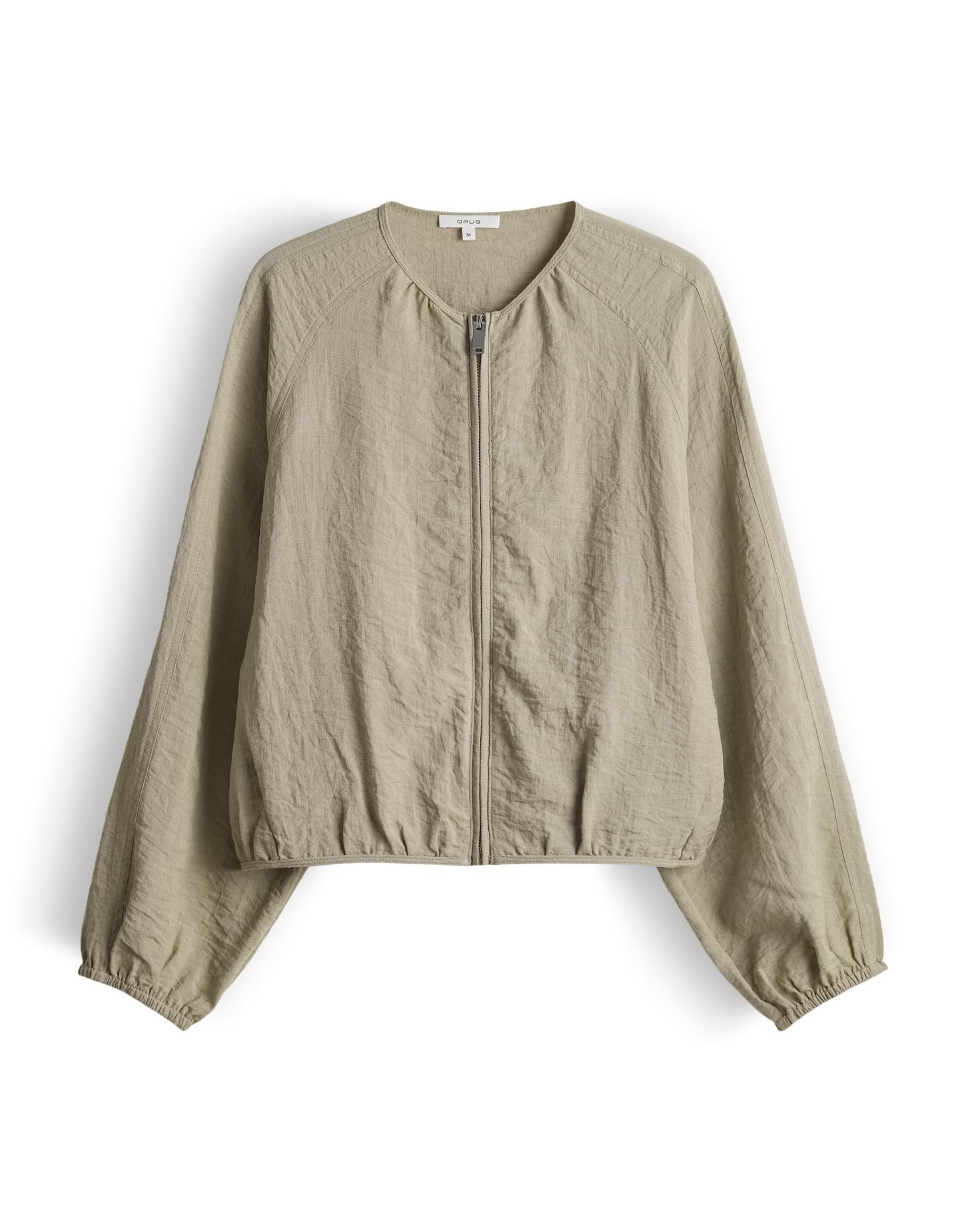 OPUS Jackenblazer Jarosa aus Webware mit Crepe Optik Raglanärmel, Nahttaschen vorne, matter Glanz in der Oberfläche, leicht