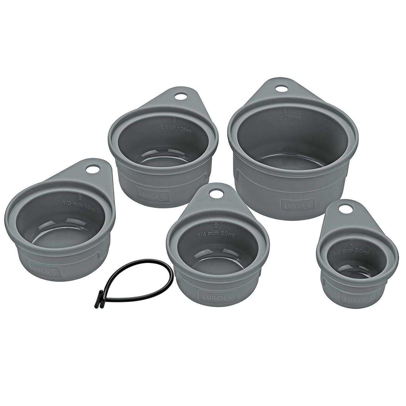 Messbecher Set flexible Messbecher 5-teilig flint grey
