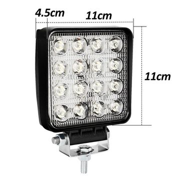 Randaco LED Scheinwerfer 4x LED Arbeitsscheinwerfer 48W 6500K LED Flutlicht UTV, 12V 24V LED Scheinwerfer Traktor Arbeitslicht für Offroad SUV ATV IP67