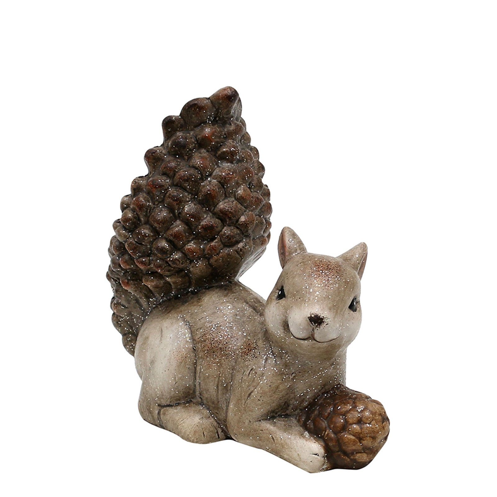 HTI-Living Dekofigur Keramik Eichhörnchen mit Glitter, Keramikfigur Tierfigur Waldtiere