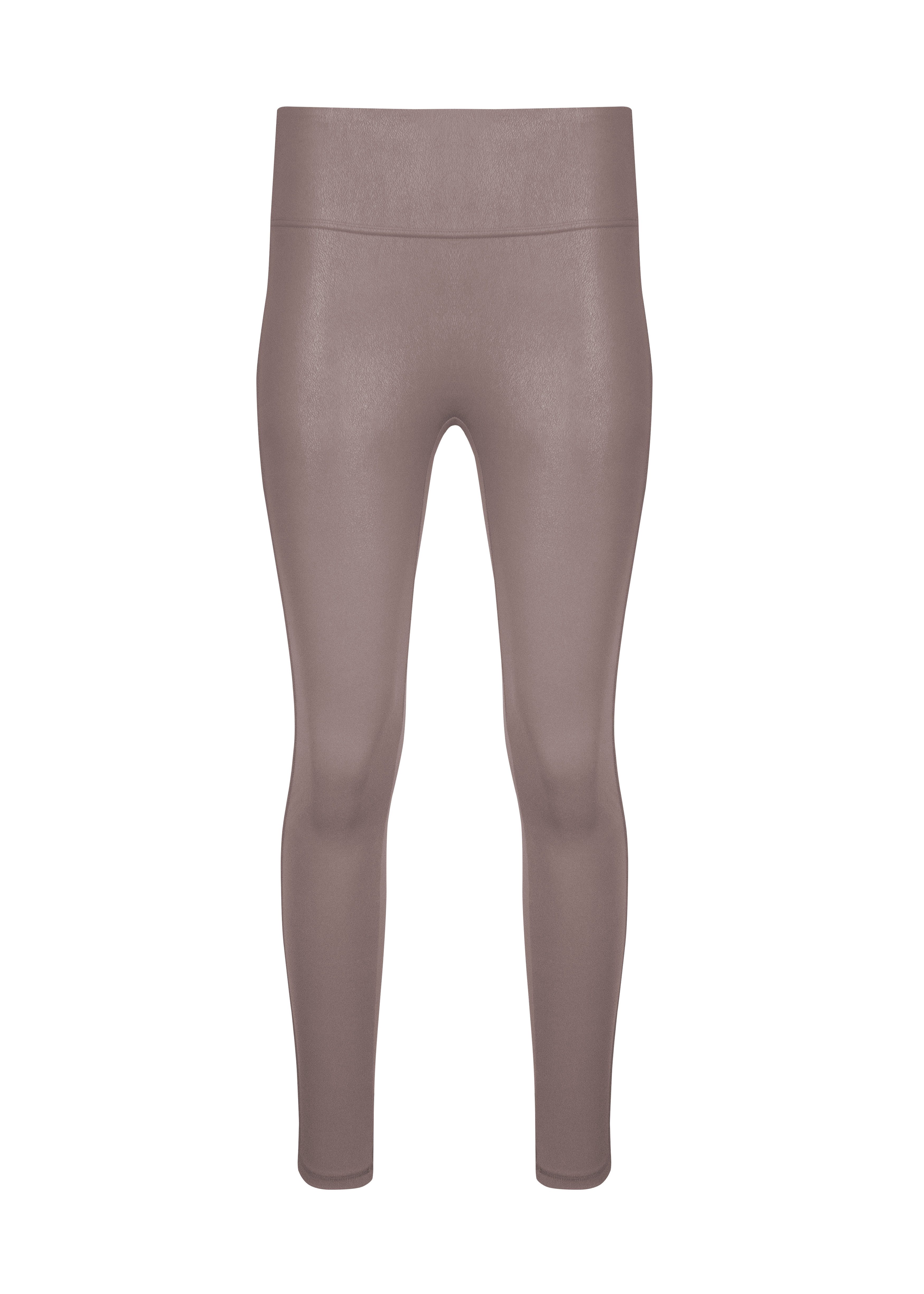 MAGIC Bodyfashion Leggings Leather Look Legging hoch tailliertes Design, keine vordere Mittelnaht – Bild 2 von 5