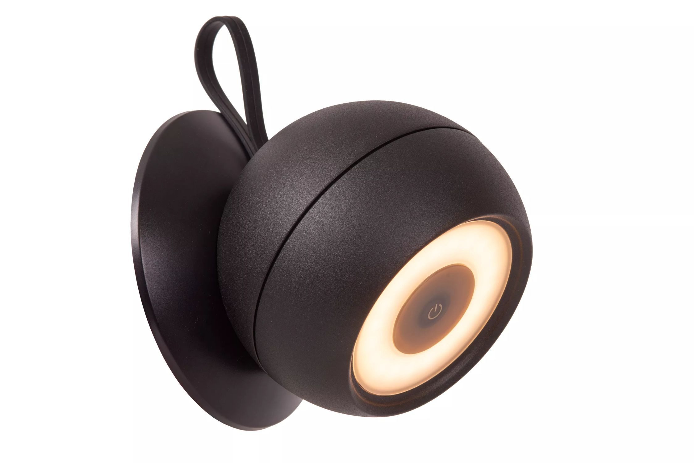 Licht-Erlebnisse Deckenstrahler NUNO, LED fest integriert, Warmweiß, LED Aluminium Akku mit Dimmer Touch Funktion IP54 verstellbar Schwarz