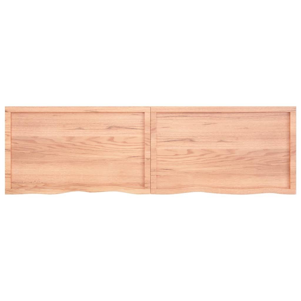 200x60x(2-4)cm Massivholz Hellbraun furnicato Eiche Tischplatte Behandelt