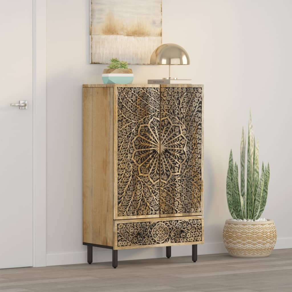 vidaXL Highboard, Highboard 60x33x100 cm Massivholz Mango