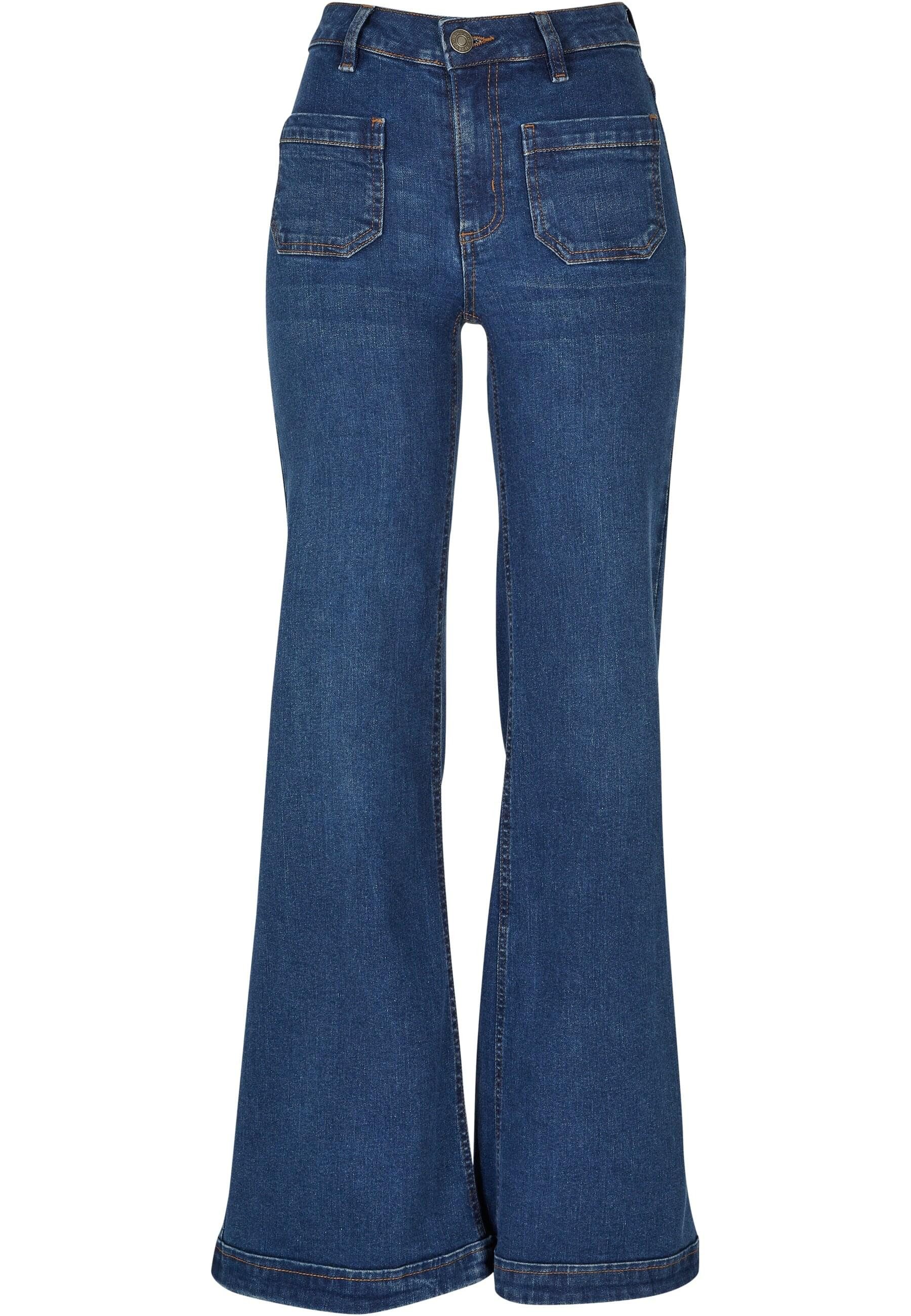 URBAN CLASSICS Bequeme Jeans Urban Classics Damen Ladies Vintage Flared Denim Pants (1-tlg)