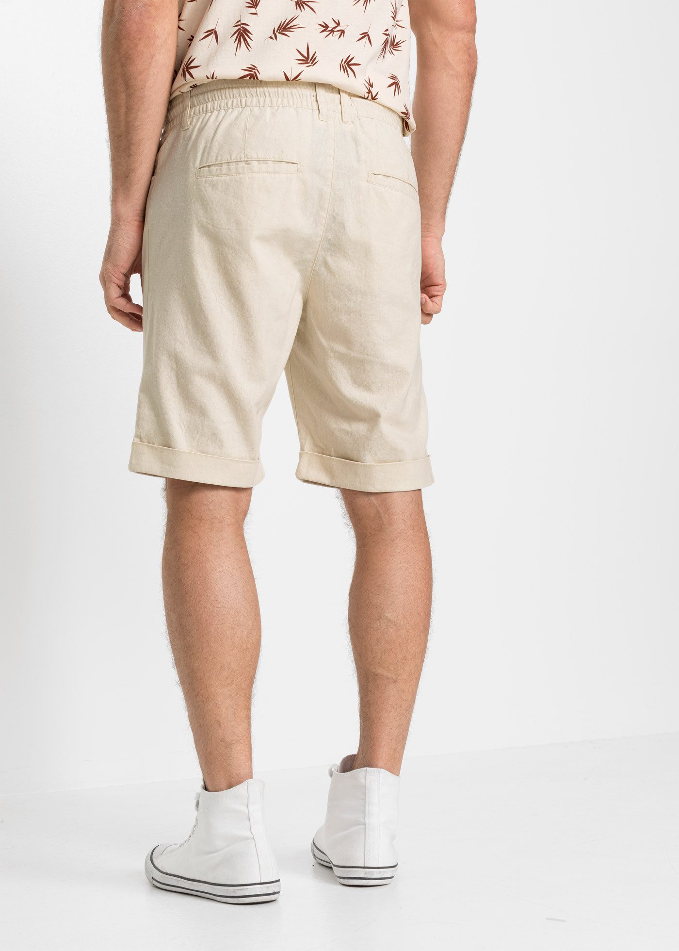 bonprix Bermudas aus Leinen-Baumwoll-Mix, Regular Fit, lässiger Stil