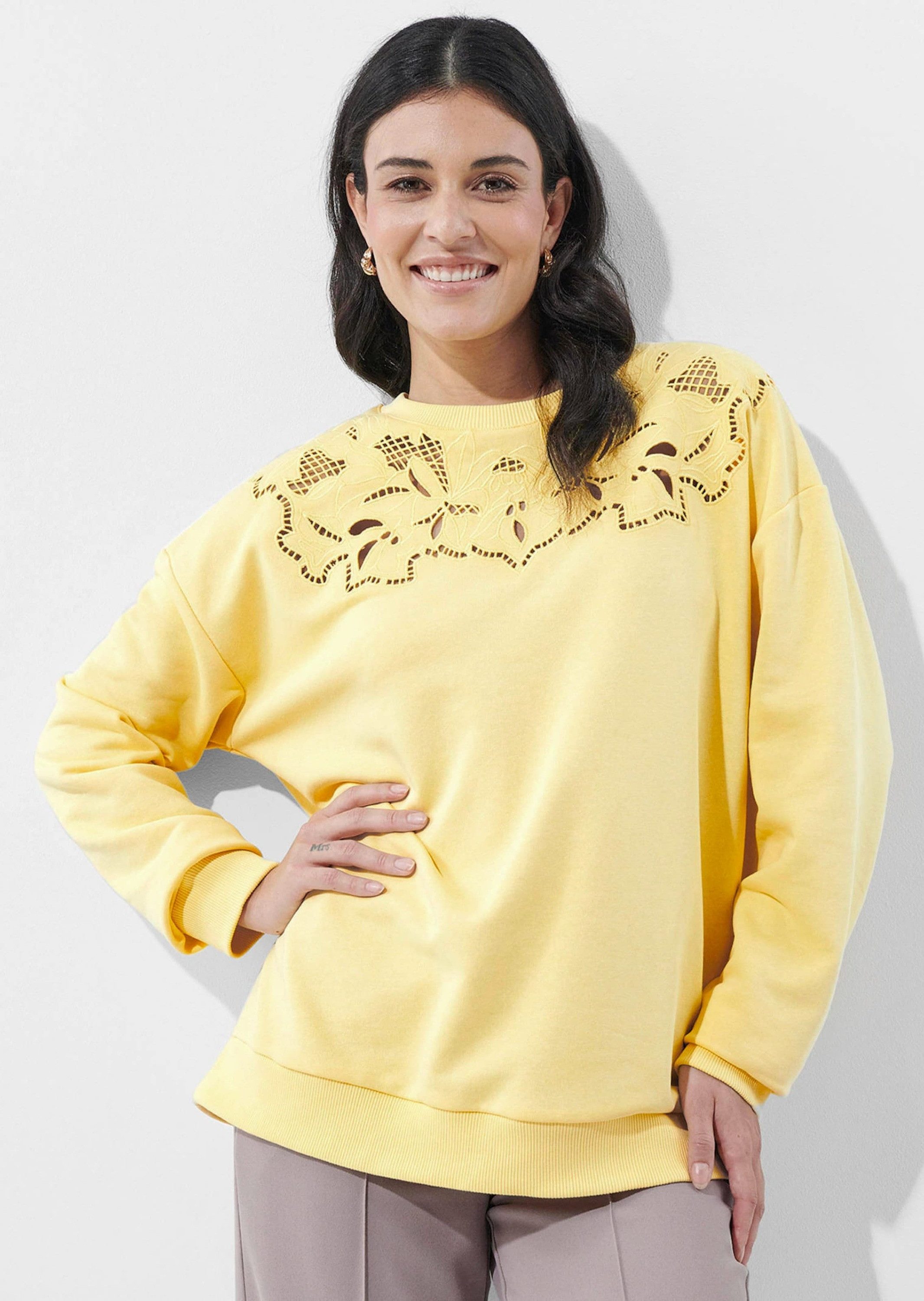 Alba Moda Strickpullover Sweatshirt günstig online kaufen