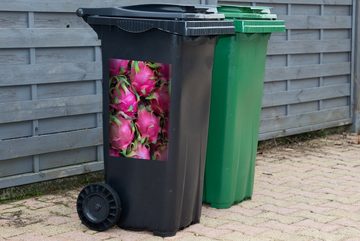 MuchoWow Wandsticker Obst - Rosa - Drachenfrucht (1 St), Mülleimer-aufkleber, Mülltonne, Sticker, Container, Abfalbehälter