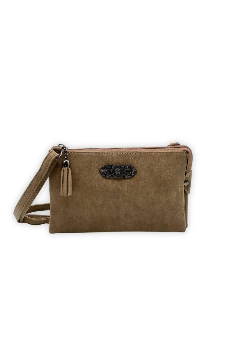 CASSANDRA Handtasche Trachtentasche - RAMONA - taupe, beere