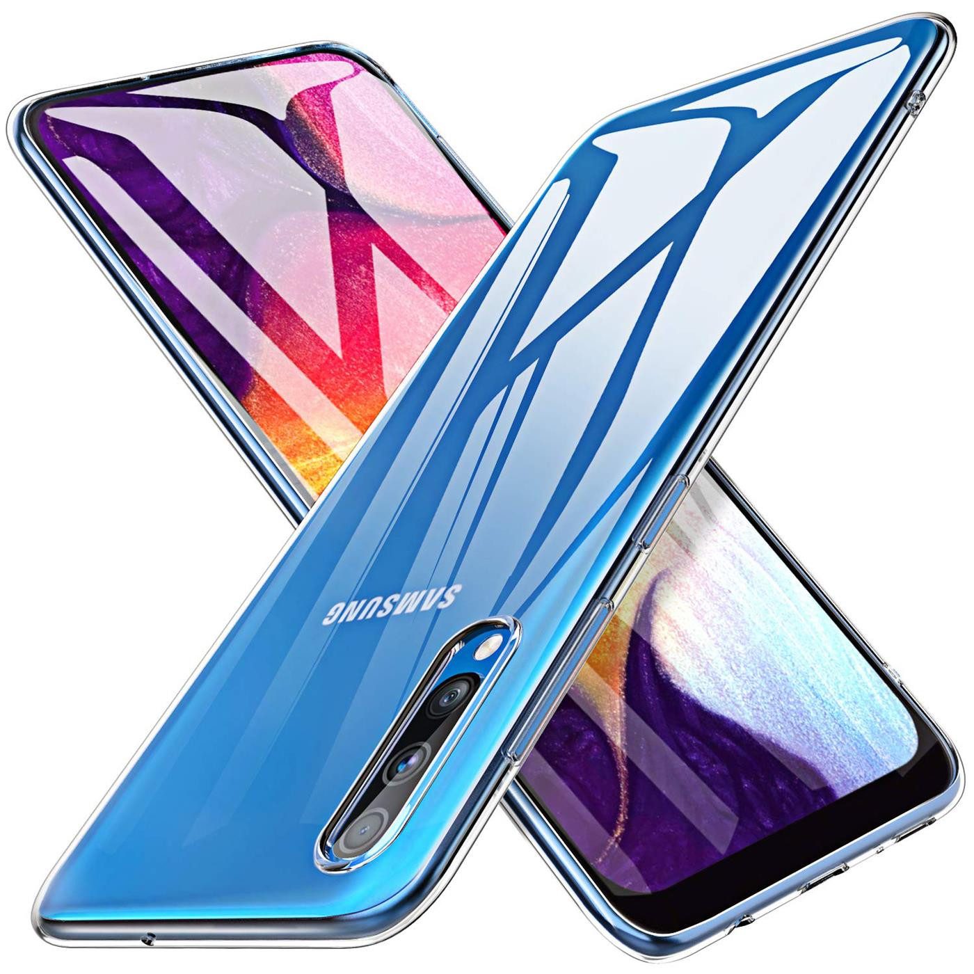 CoolGadget Handyhülle Silikon Handy Hülle Slim für Samsung Galaxy A50 / A30s 6,4 Zoll, dünne TPU Schutzhülle Case in transparent / durchsichtig