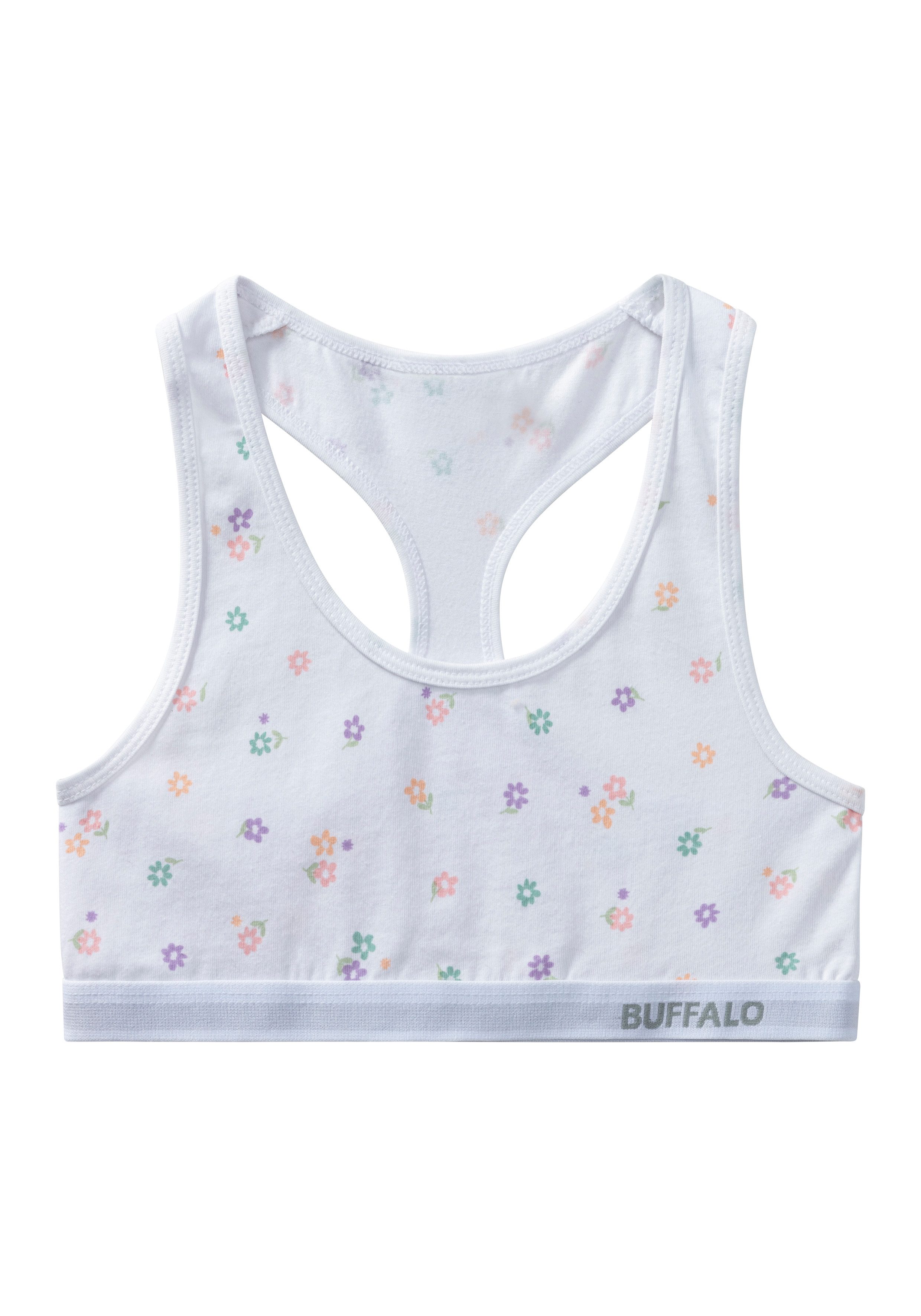 Buffalo Bustier (Packung, 3-tlg) Uni und Blümchen-Print in einer Packung