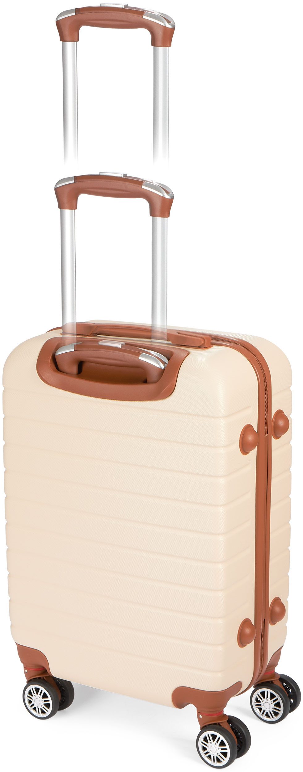 BRUBAKER Handgepäckkoffer Handgepäck Koffer Paris - Trolley 37 x 56 x 22 cm - Rollkoffer, 4 Rollen, Reisekoffer mit Zahlenschloss, 4 Rollen und Komfort Tragegriffen