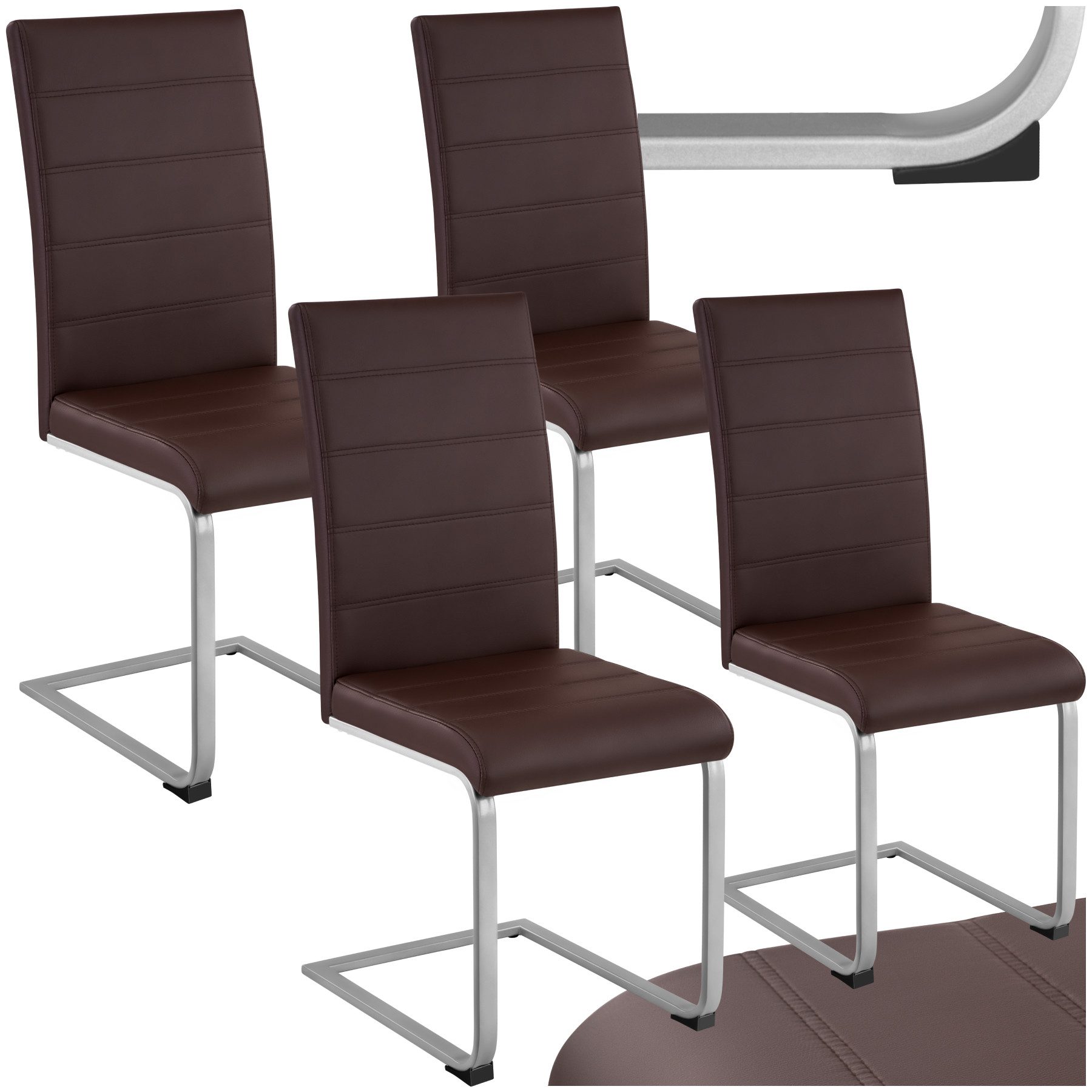 tectake Esszimmerstuhl Set Schwingstuhl (Set, 4 günstig online kaufen