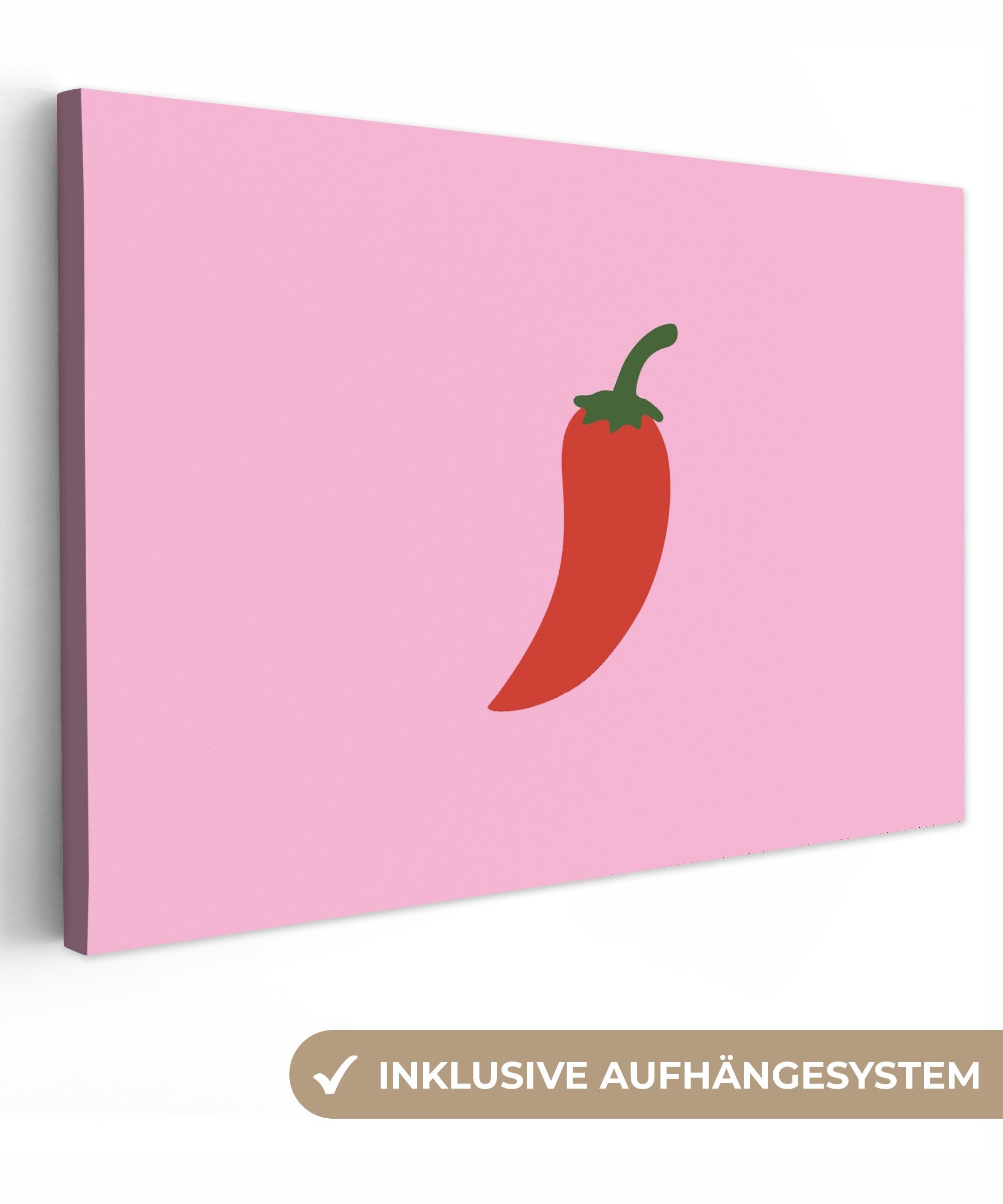 OneMillionCanvasses® Leinwandbild Paprika - Rot - günstig online kaufen