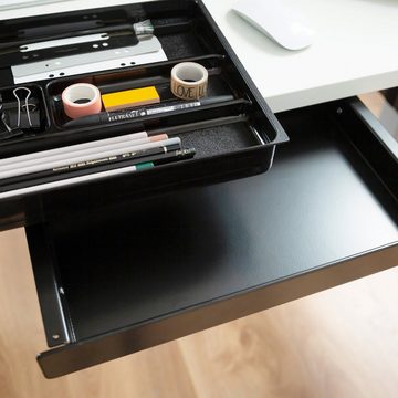 boho office® Schublade, Auszug mit Utensilien-Einsatz in schwarz im Maß 40,5 x 24,9 cm