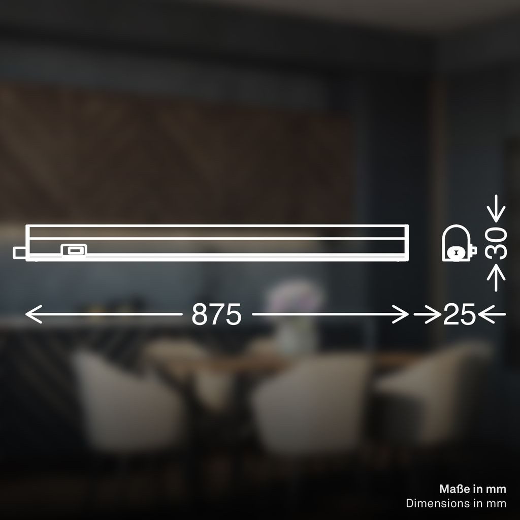 Telefunken LED Unterbauleuchte 204606TF, LED fest integriert, 3000K - Warmweiß, 0