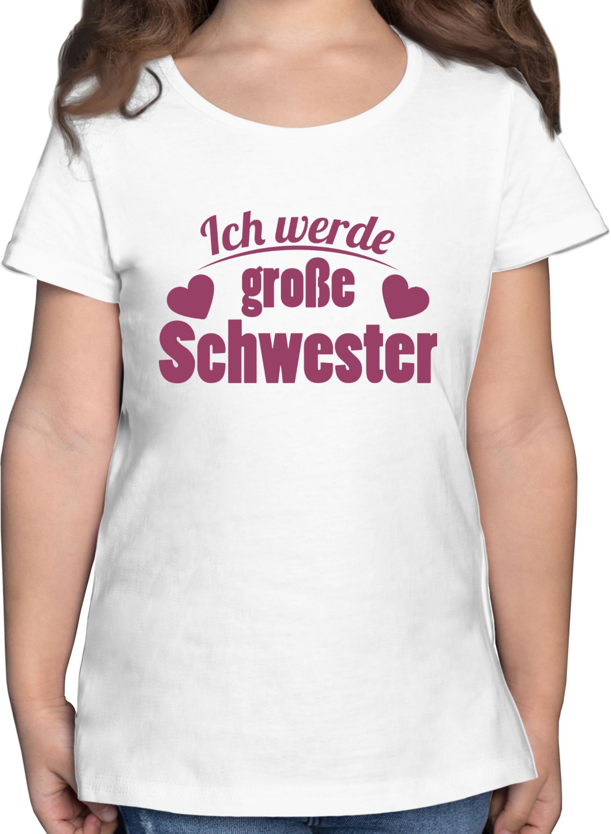 Shirtracer TShirt »Ich werde große Schwester Geschwister Schwester