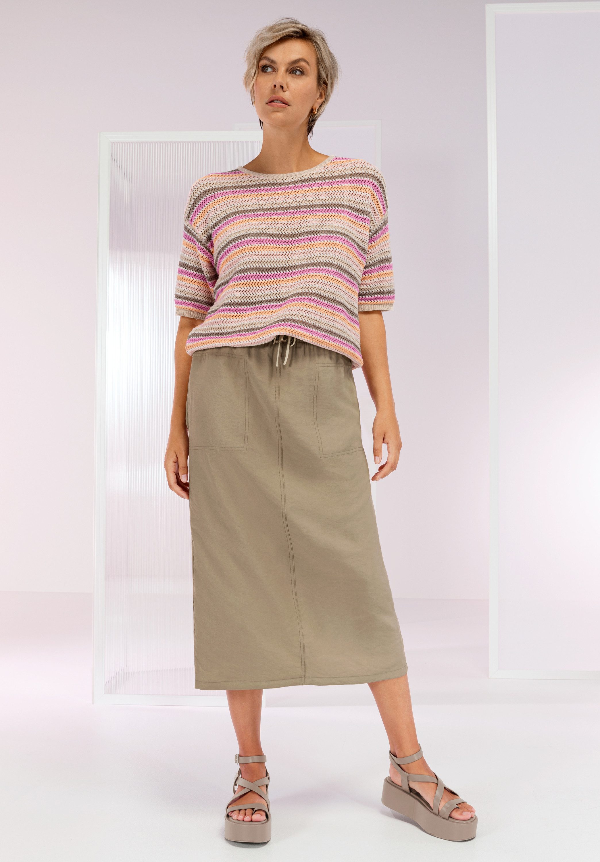 bianca Strickpullover OLINDE in modischem Streifenlook in Trendfarben