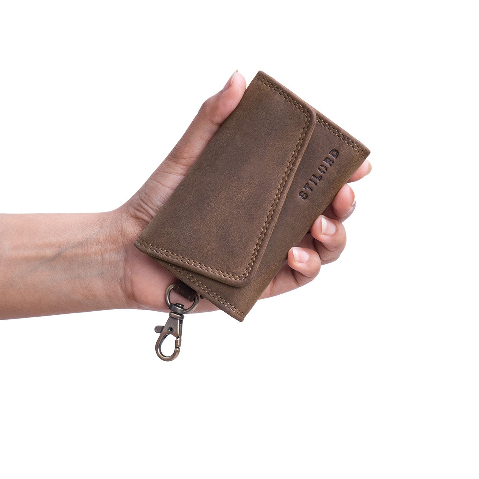 STILORD Schlüsseltasche "Tinus" Schlüsseletui mit Karabinerhaken günstig online kaufen