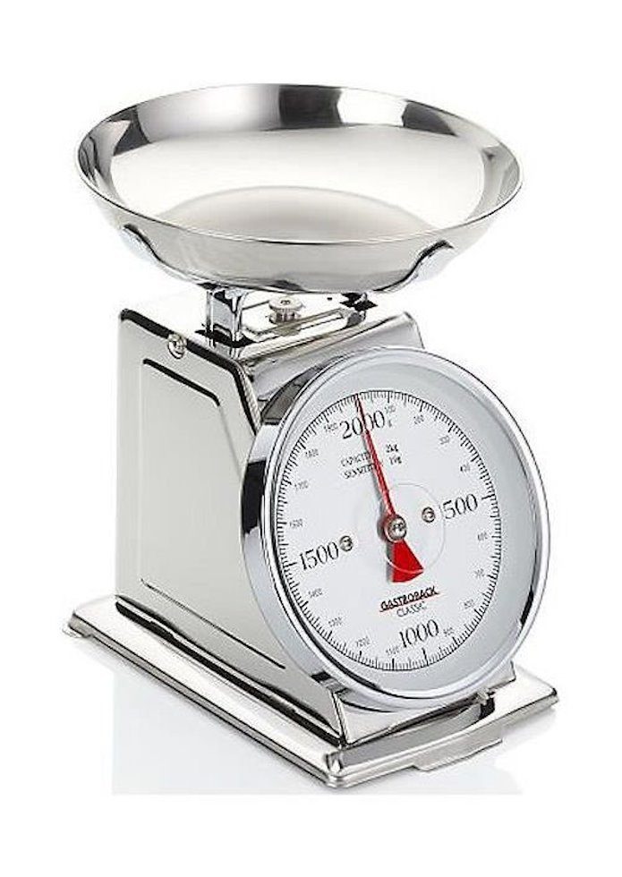 Gastroback Küchenwaage GASTROBACK 30102 Classic Waage, Küchenwaage 2 kg mit Tara-Funktion