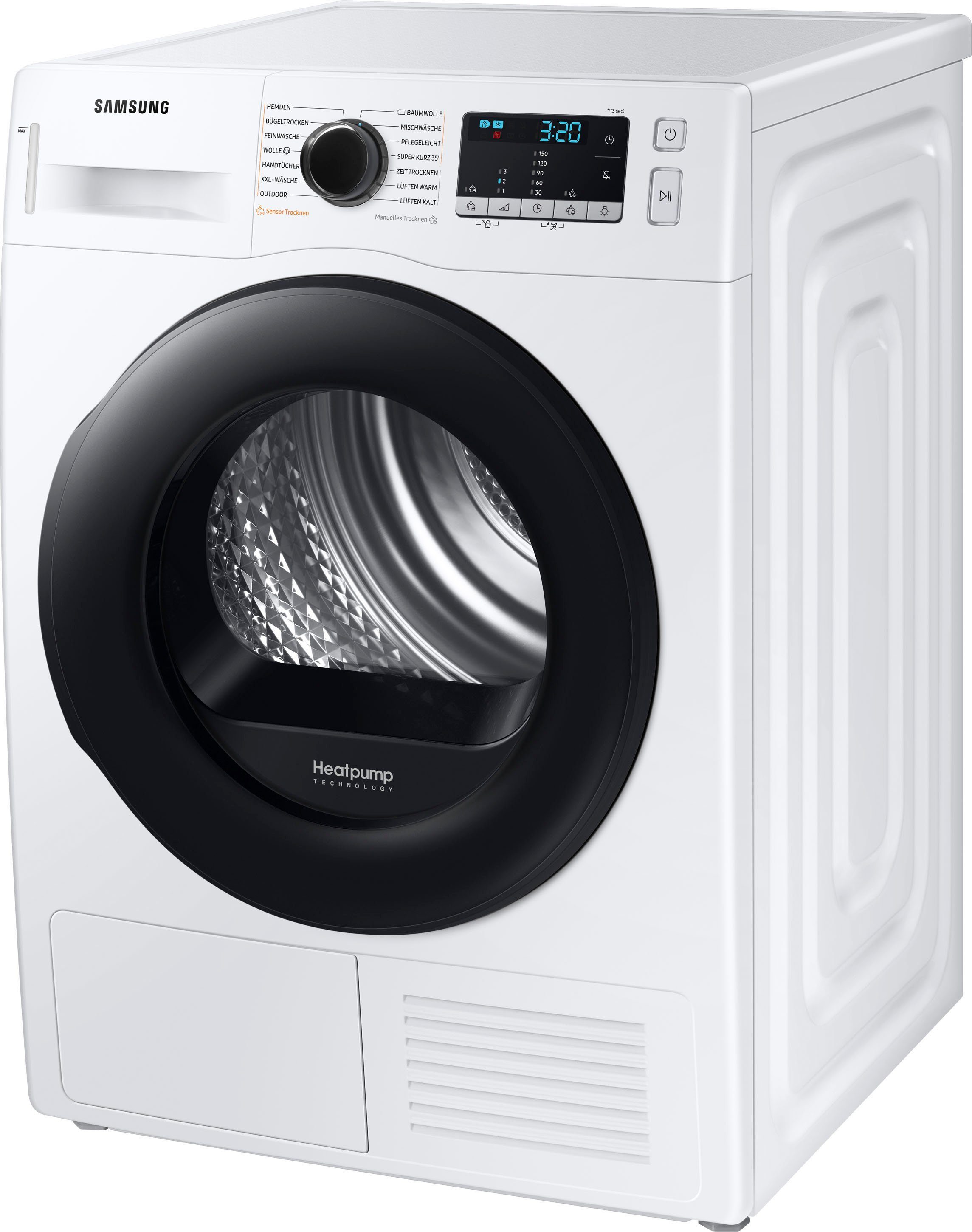 Samsung 4 Jahre 8 Garantie Wärmepumpentrockner inklusive DV81TA220AE/EG, Knitterschutz, kg,