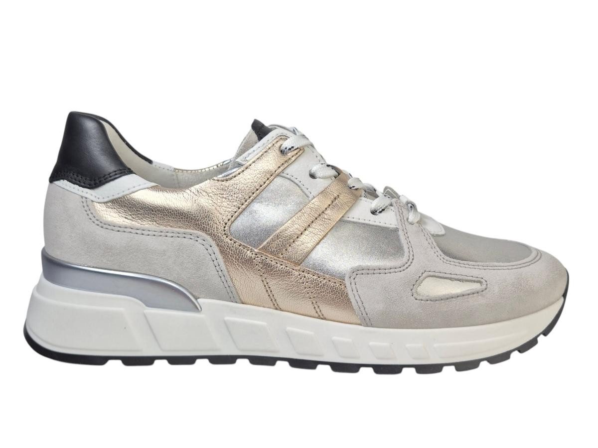 Gabor Comfort silber white puder Schnürschuh
