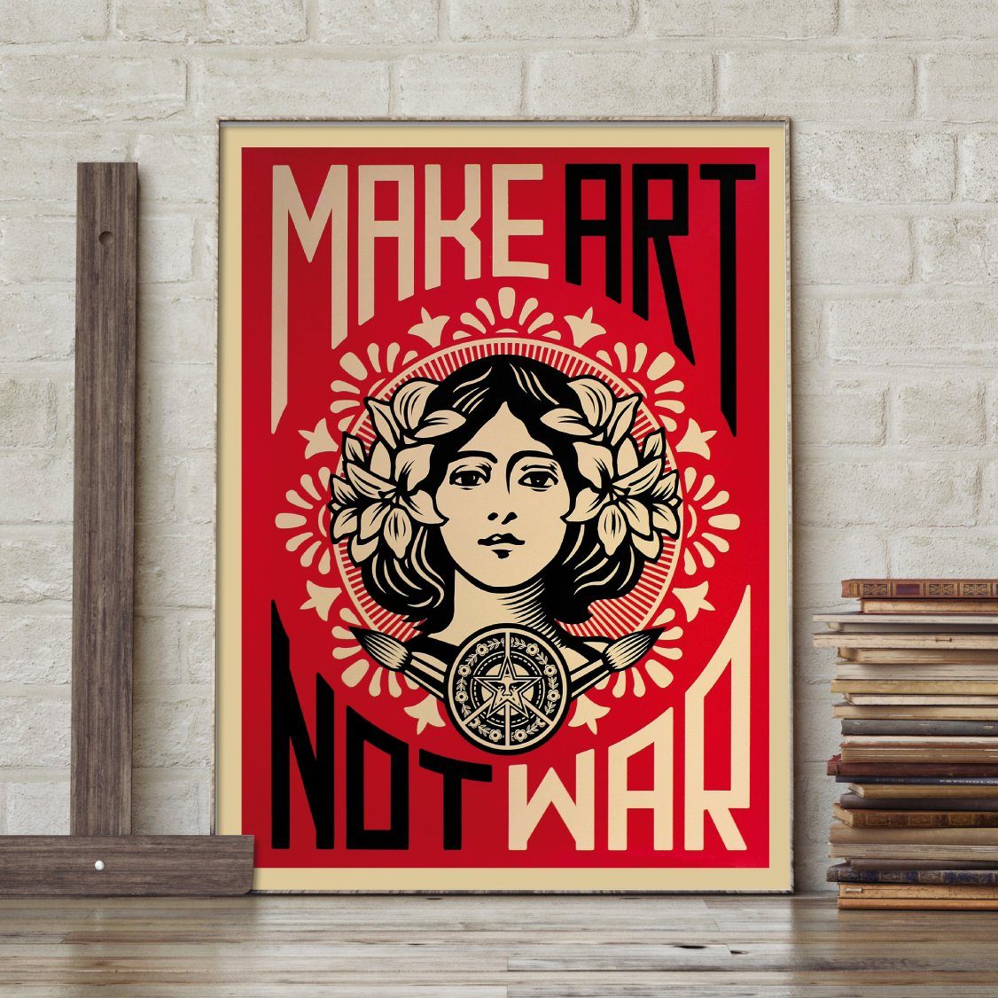 Close Up Poster Shepard Fairey Kunstdruck Make Art Not War! 46 x 61 cm – Bild 2 von 2