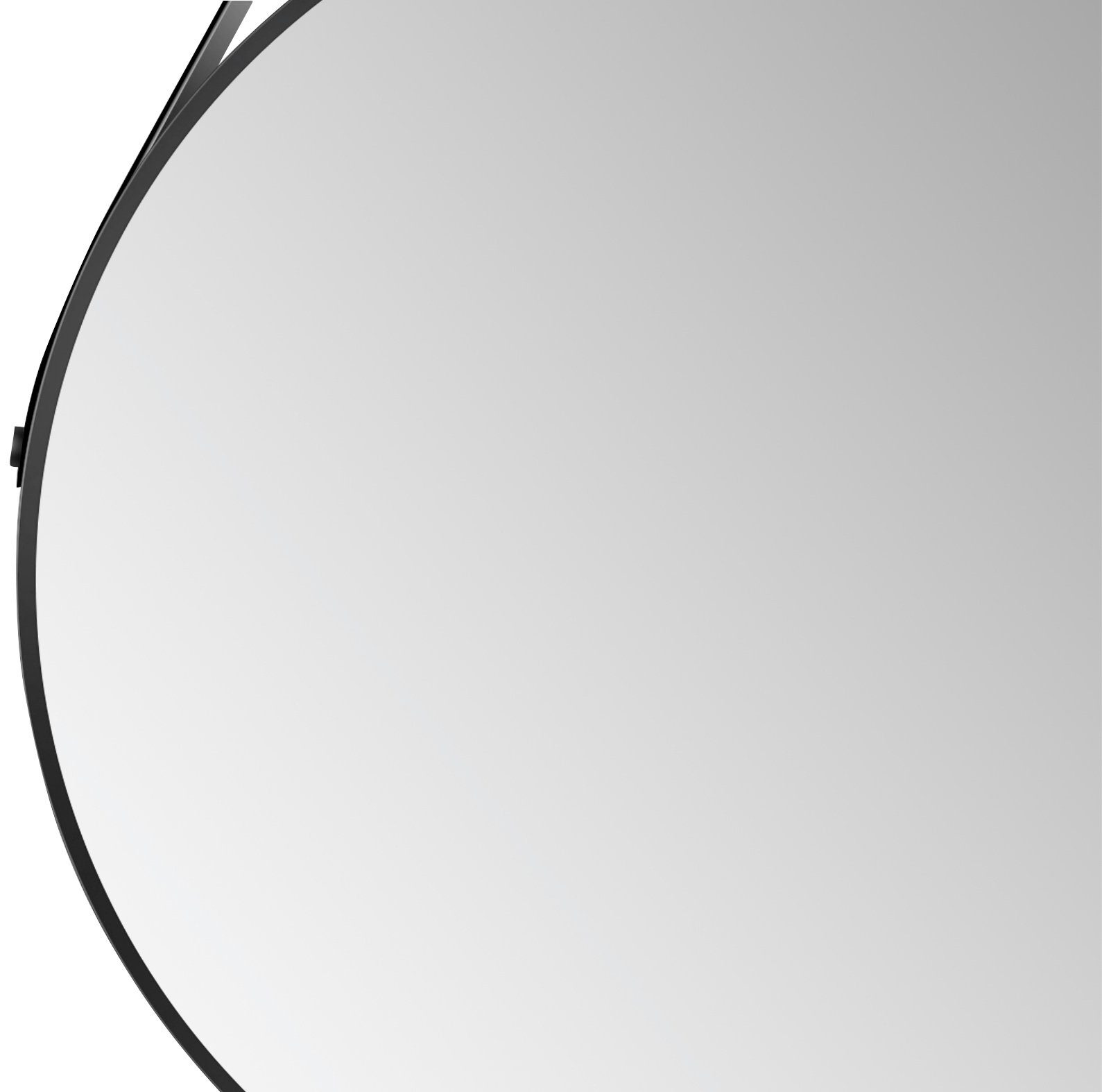 Talos Wandspiegel, runder cm mit dekorativer Aluminiumrahmen, Ø 80 schwarz Spiegel