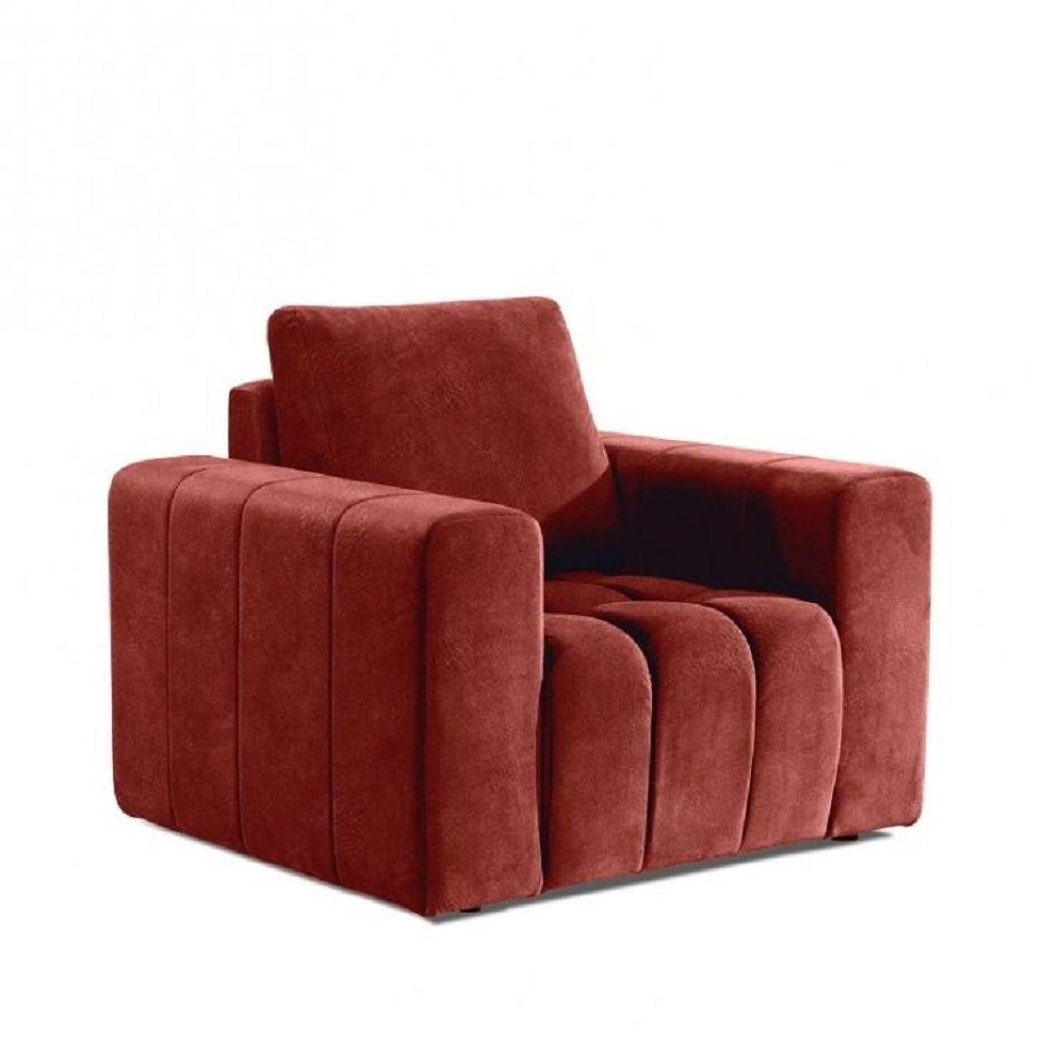 JVmoebel Sessel Sessel Couch Sofa Relax Leder Lounge Club Polster Sitzer Luxus Rot